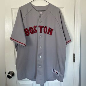 Majestic Boston Red Sox Manny Ramirez Baseball Jersey Gray